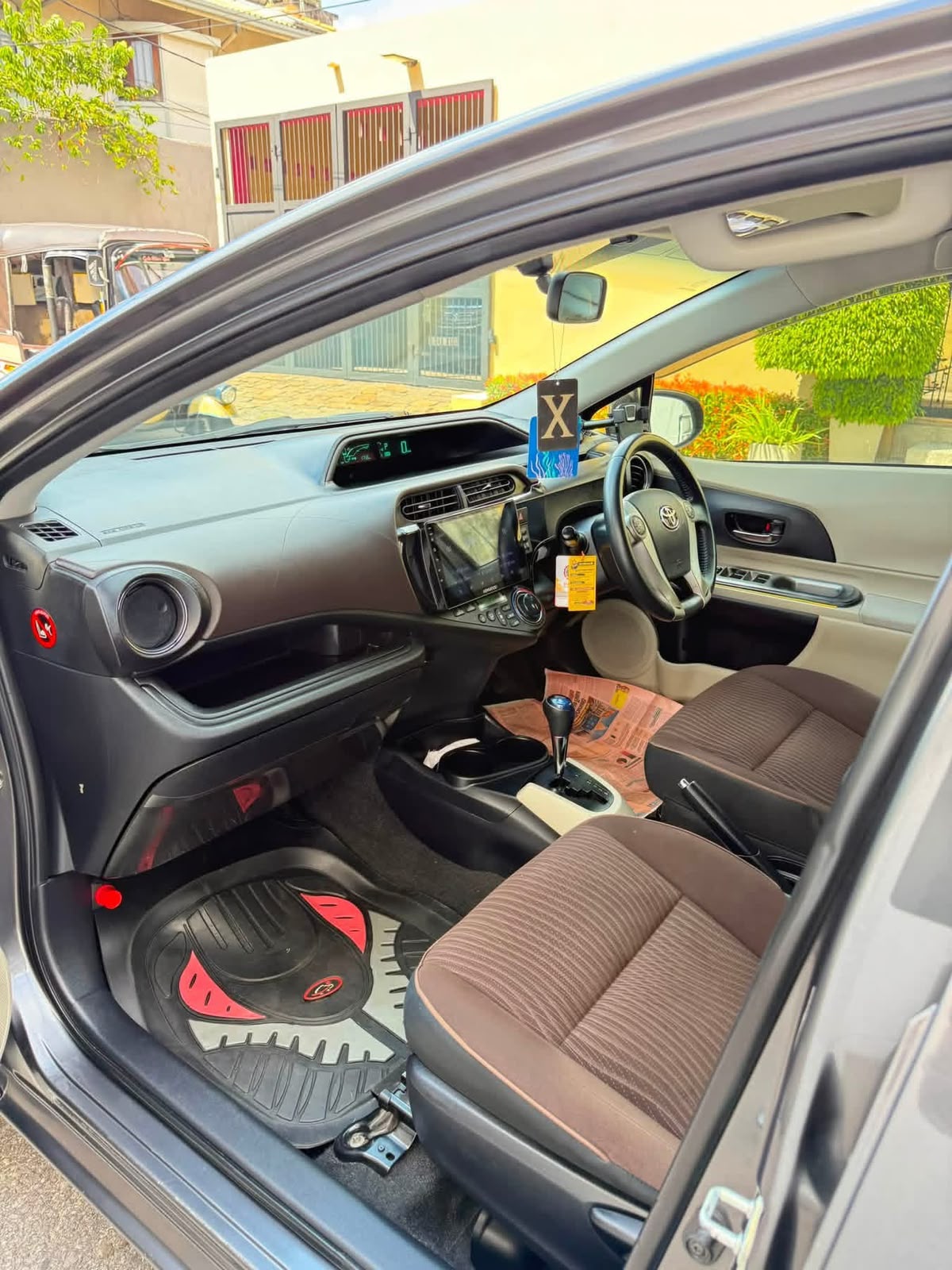 Front cabin of the Toyota Aqua